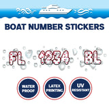 Custom Boat Registration Numbers Stickers Letter Decal 2pcs - Dot C197