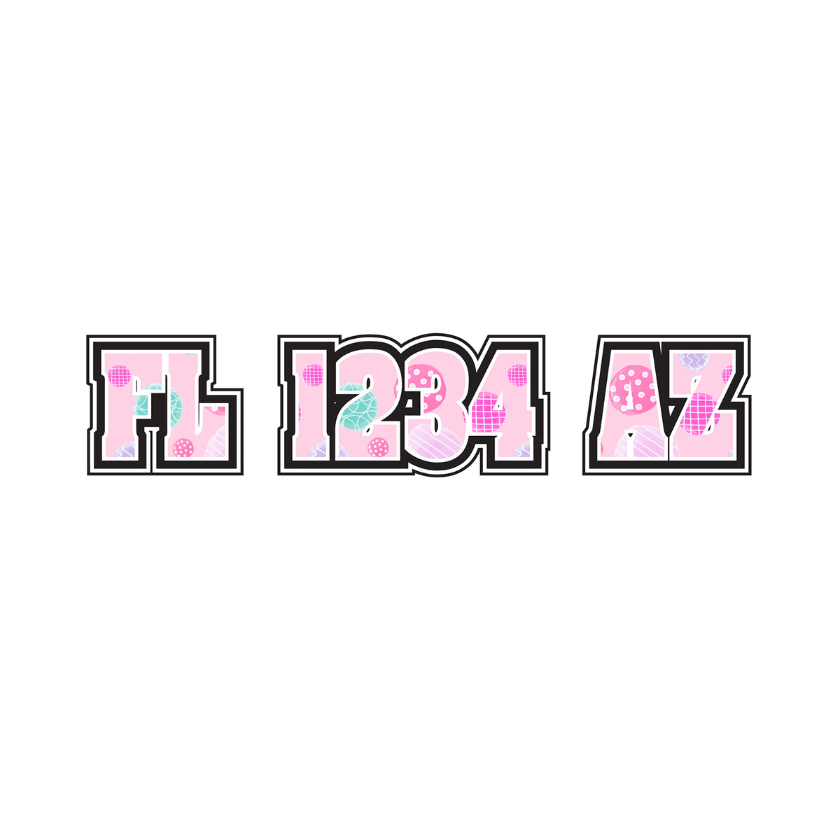 Custom Boat Registration Numbers Stickers Letter Decal 2pcs - Dot Pink ...