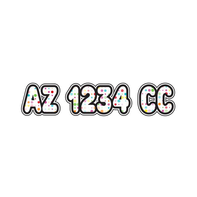 Custom Boat Registration Numbers Stickers Letter Decal 2pcs - Dot Colorful C209