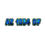 Custom Boat Registration Numbers Stickers Letter Decal 2pcs - Lighting Blue C216