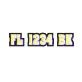 Custom Boat Registration Numbers Stickers Letter Decal 2pcs - Lighting Yellow C224