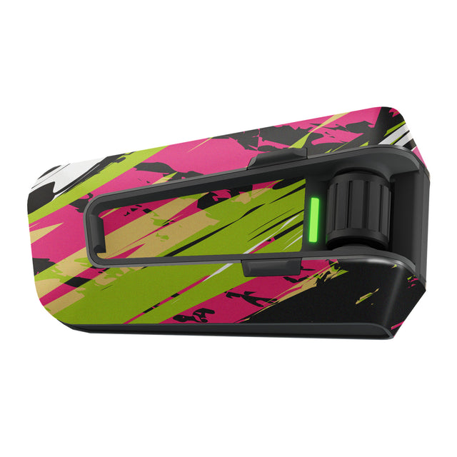 For Cardo Packtalk Edge Neo Pro Skin Stickers Graphics Decal Protection Green Pink Chaos Motorcycle Accessories