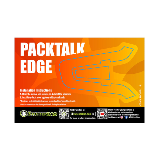 For Cardo Packtalk Edge Neo Pro Skin Stickers Graphics Decal Protection Orange Gradient Motorcycle Accessories