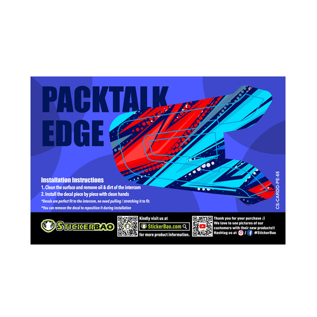 For Cardo Packtalk Edge Neo Pro Skin Stickers Graphics Decal Protection Red Blue Battle Motorcycle Accessories