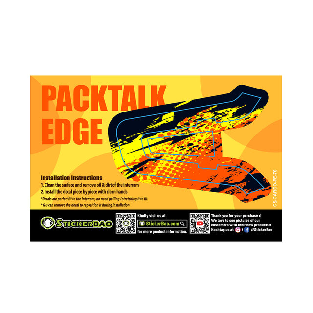 For Cardo Packtalk Edge Neo Pro Skin Stickers Graphics Decal Protection Oil Paint Burst Motorcycle Accessories