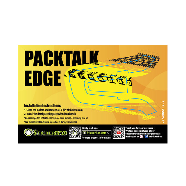 For Cardo Packtalk Edge Neo Pro Skin Stickers Graphics Decal Protection Speed Turning Yellow Motorcycle Accessories