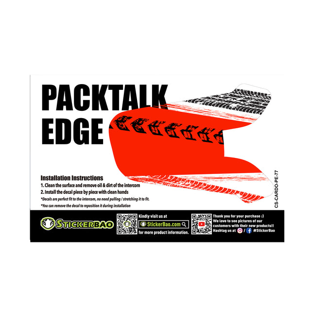 For Cardo Packtalk Edge Neo Pro Skin Stickers Graphics Decal Protection Speed Turning Red Motorcycle Accessories