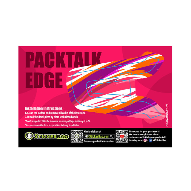 For Cardo Packtalk Edge Neo Pro Skin Stickers Graphics Decal Protection Purple Aesthetics Motorcycle Accessories