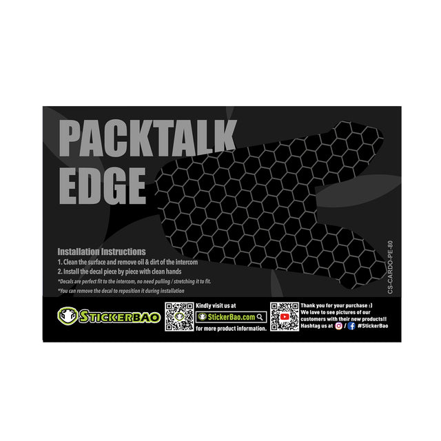 For Cardo Packtalk Edge Neo Pro Skin Stickers Graphics Decal Protection Black Hex Motorcycle Accessories