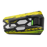 For Cardo Packtalk Edge Neo Pro Skin Stickers Graphics Decal Protection Green Yellow Geometric  Motorcycle Accessories