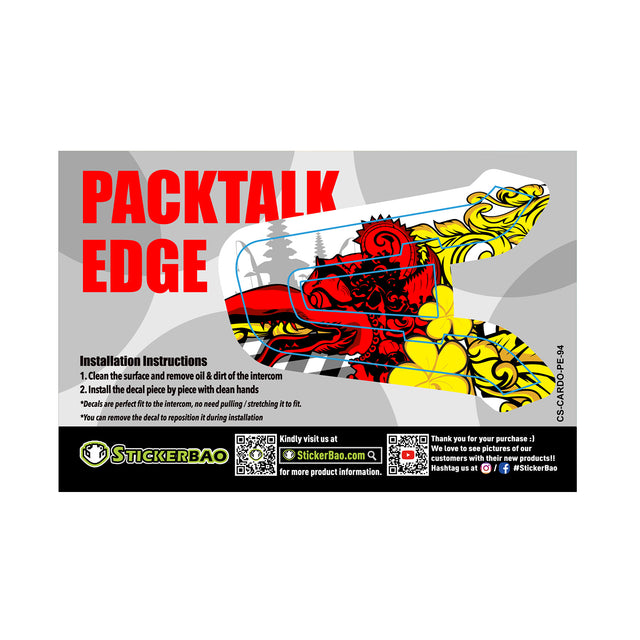 For Cardo Packtalk Edge Neo Pro Skin Stickers Graphics Decal Protection Ancient Phoenix Motorcycle Accessories