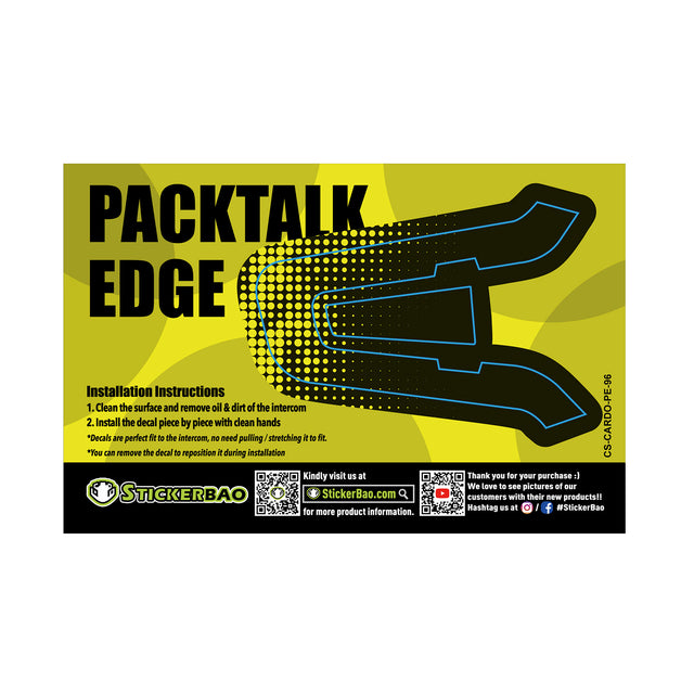 For Cardo Packtalk Edge Neo Pro Skin Stickers Graphics Decal Protection Yellow Pulse Motorcycle Accessories