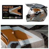 For Cardo Packtalk Edge Neo Pro Communication System Use Protection Graphics Decal Stickers - Color For Krios Pro Rally Brown