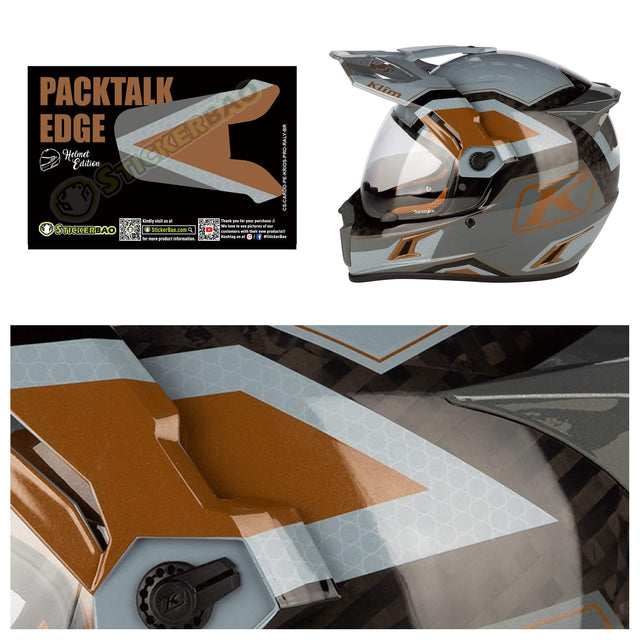 For Cardo Packtalk Edge Neo Pro Communication System Use Protection Graphics Decal Stickers - Color For Krios Pro Rally Brown