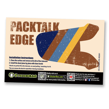 Cardo Packtalk Edge 用保護グラフィック デカール ステッカー - オートバイ アクセサリー