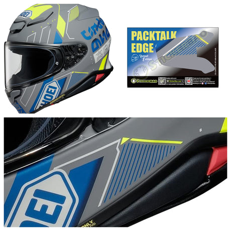 For Cardo Packtalk Edge Neo Pro Communication System Use Protection Graphics Decal Stickers - Color For Shoei RF-1400 ACCOLADE