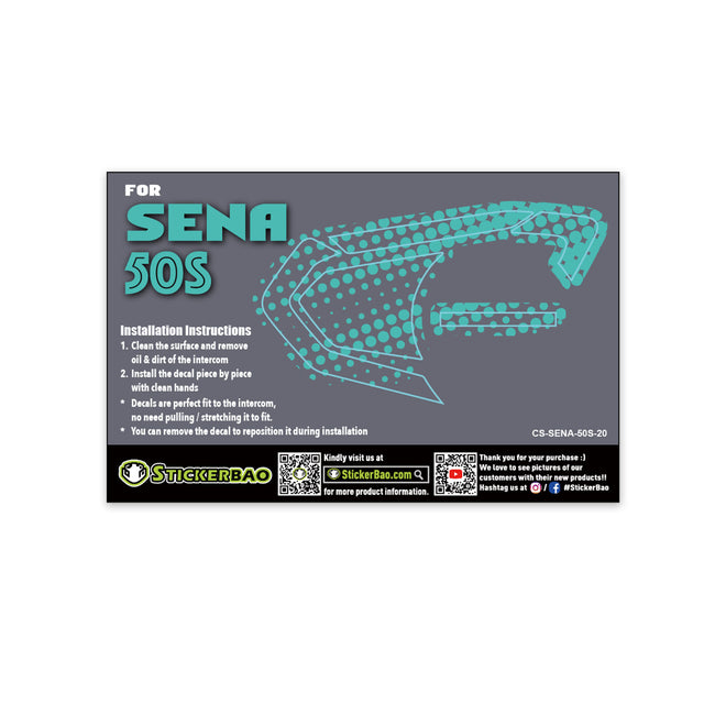 For Sena 50S Communication System Use Protection Graphics Decal Stickers - StickerBao Wheel Sticker Store