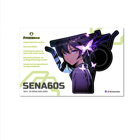 For Sena 60S Skin Stickers Communication System Protection Graphics Decal Fantasy Butterfly Girl I Motorcycle Accessories