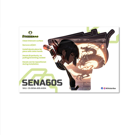 For Sena 60S Skin Stickers Communication System Protection Graphics Decal Dragon Psychic Motorcycle Accessories