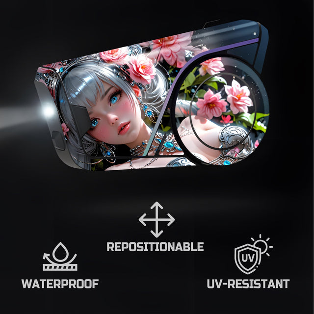 For Sena 60S Skin Stickers Communication System Protection Graphics Decal Fantasy Flower Lady Motorcycle Accessories