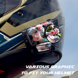 For Sena 60S Skin Stickers Communication System Protection Graphics Decal Fantasy Flower Lady Motorcycle Accessories