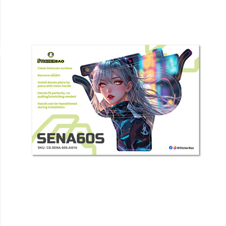 For Sena 60S Skin Stickers Communication System Protection Graphics Decal Rock Lady Motorcycle Accessories
