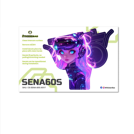 For Sena 60S Skin Stickers Communication System Protection Graphics Decal Rock Girl Motorcycle Accessories