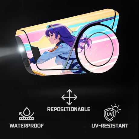 For Sena 60S Skin Stickers Communication System Protection Graphics Decal Anime Motor Girl Pink Motorcycle Accessories