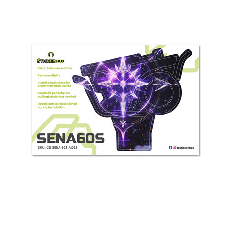 For Sena 60S Skin Stickers Communication System Protection Graphics Decal Purple Magic Circle Motorcycle Accessories