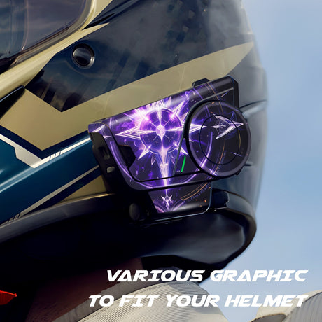 For Sena 60S Skin Stickers Communication System Protection Graphics Decal Purple Magic Circle Motorcycle Accessories
