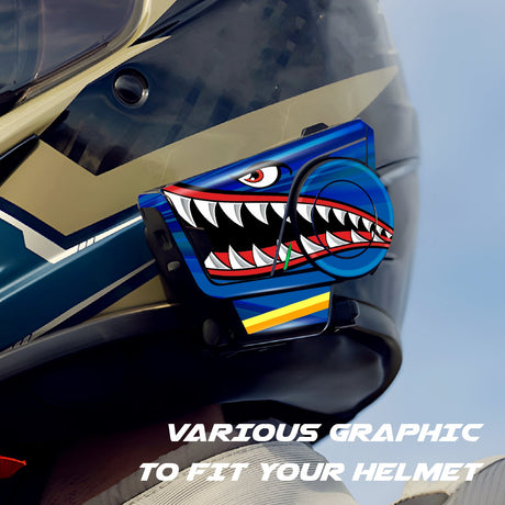 For Sena 60S Skin Stickers Communication System Protection Graphics Decal Cartoon Shark Motorcycle Accessories