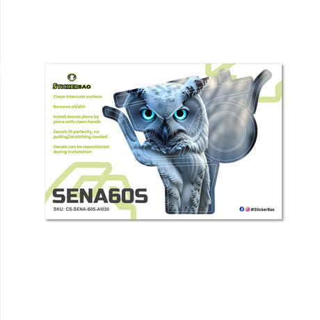 For Sena 60S Skin Stickers Communication System Protection Graphics Decal Owl Motorcycle Accessories