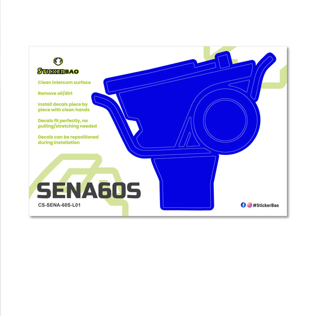 For Sena 60S Skin Stickers Communication System Protection Graphics Decal Solid Color Blue Motorcycle Accessories