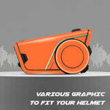 For Sena 60S Skin Stickers Communication System Protection Graphics Decal Solid Color Orange Motorcycle Accessories