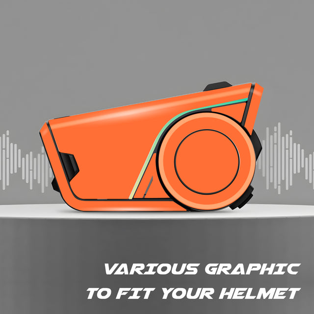 For Sena 60S Skin Stickers Communication System Protection Graphics Decal Solid Color Orange Motorcycle Accessories
