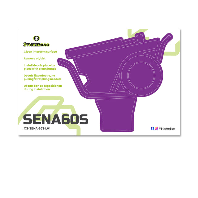 For Sena 60S Skin Stickers Communication System Protection Graphics Decal Solid Color Purple Motorcycle Accessories