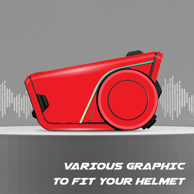 For Sena 60S Skin Stickers Communication System Protection Graphics Decal Solid Color Red Motorcycle Accessories