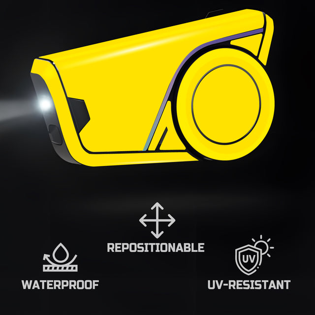 For Sena 60S Skin Stickers Communication System Protection Graphics Decal Solid Color Yellow Motorcycle Accessories