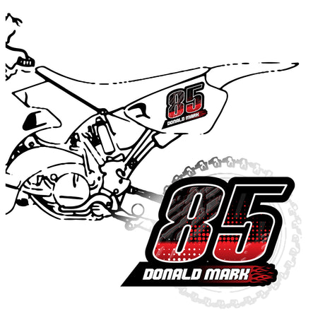 Unleash your style with our custom racing number stickers.