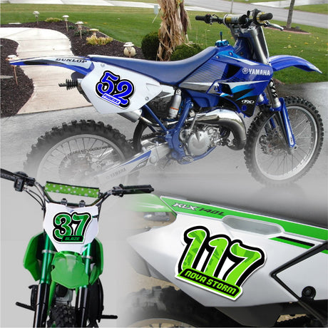 Personalize your racing experience with our custom number decals.