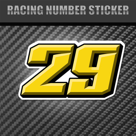 Make a statement on the track with our bold racing number stickers.