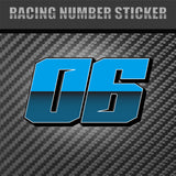 Make a statement on the track with our bold racing number stickers.