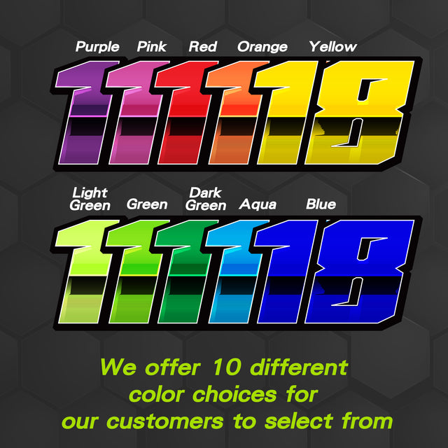 T25 Custom Racing Number Stickers Track Day Number Decals Rally Car Motocross Off-Road Bike - StickerBao Wheel Sticker Store