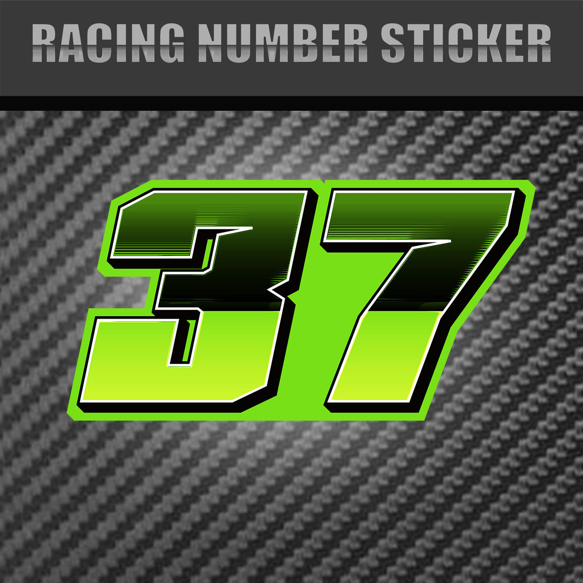 StickerBao Race Number Sticker Track Day Car Number Magnet Decals T27 ...
