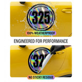 Custom Iridescent Racing Number Stickers for Cars (Set of 2) - RCC004 - StickerBao Wheel Sticker Store