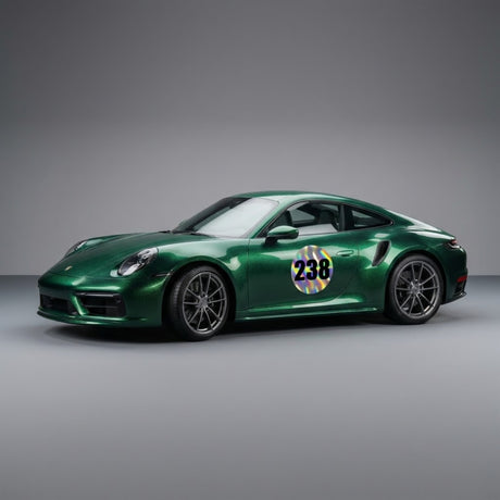 Custom Iridescent Racing Number Stickers for Cars (Set of 2) - RCC006 - StickerBao Wheel Sticker Store