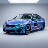 Custom Iridescent Racing Number Stickers for Cars (Set of 2) - RCC006B - StickerBao Wheel Sticker Store
