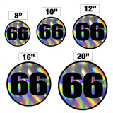 Custom Iridescent Racing Number Stickers for Cars (Set of 2) - RCC006B - StickerBao Wheel Sticker Store