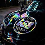 Custom Iridescent Racing Number Stickers for Cars (Set of 2) - RCC010 - StickerBao Wheel Sticker Store