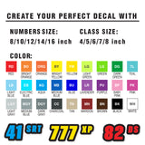 Custom SCCA Race Number Class Sticker Autocross Number Plate Class Magnet - SCCA02 Outline